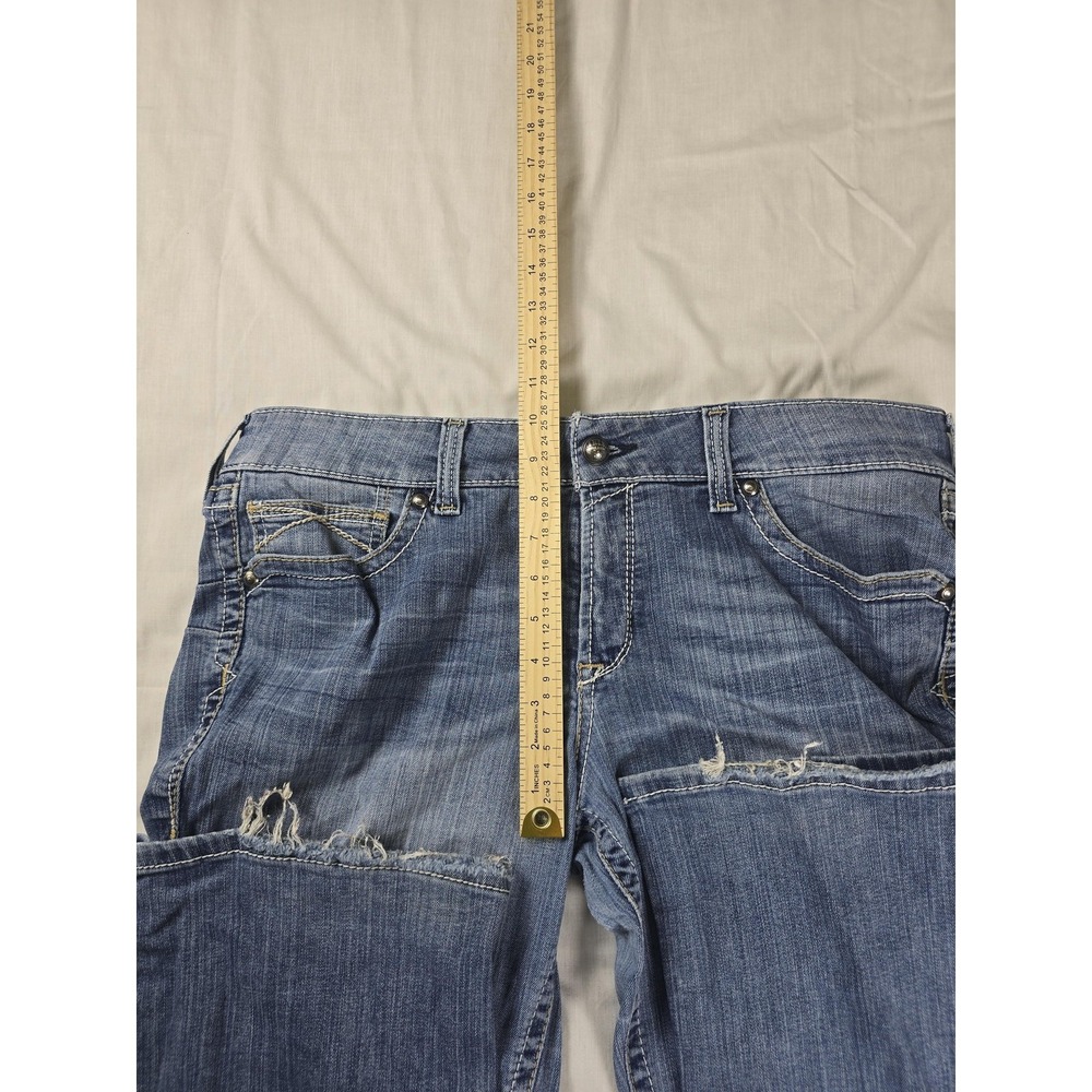 Ariat REAL Jeans Womens 33L Blue Mid Rise Bootcut Embroidered Denim Western - Picture 11 of 14